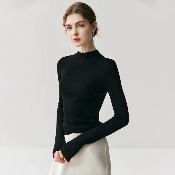 2026 High Quality Wool Half-high Neck Autumn Spring Sweater