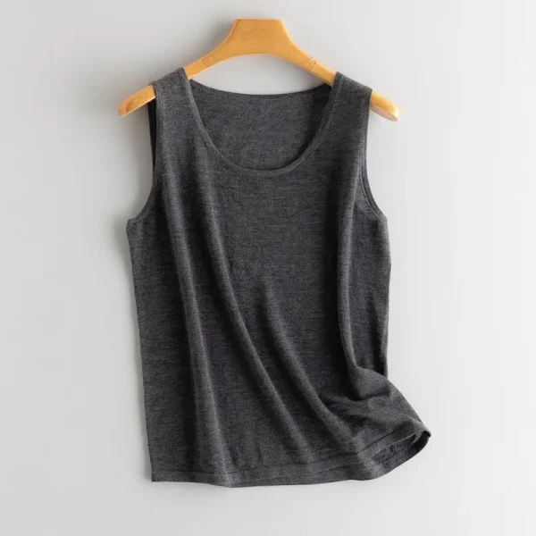 Women's Cashmere Sleeveless Vest Sweater 100% Cashmere 80s Ultra-Thin Knit Tank Top