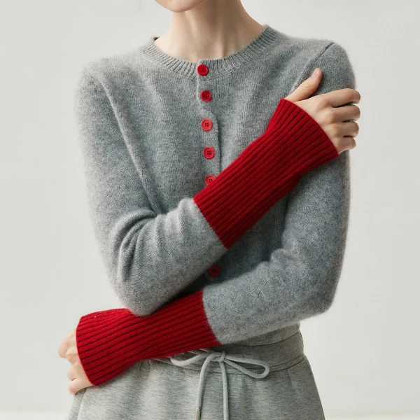 Solid Color Women Cardigan Cashmere Blend Timeless Design Lightweight Sweater Cardigan